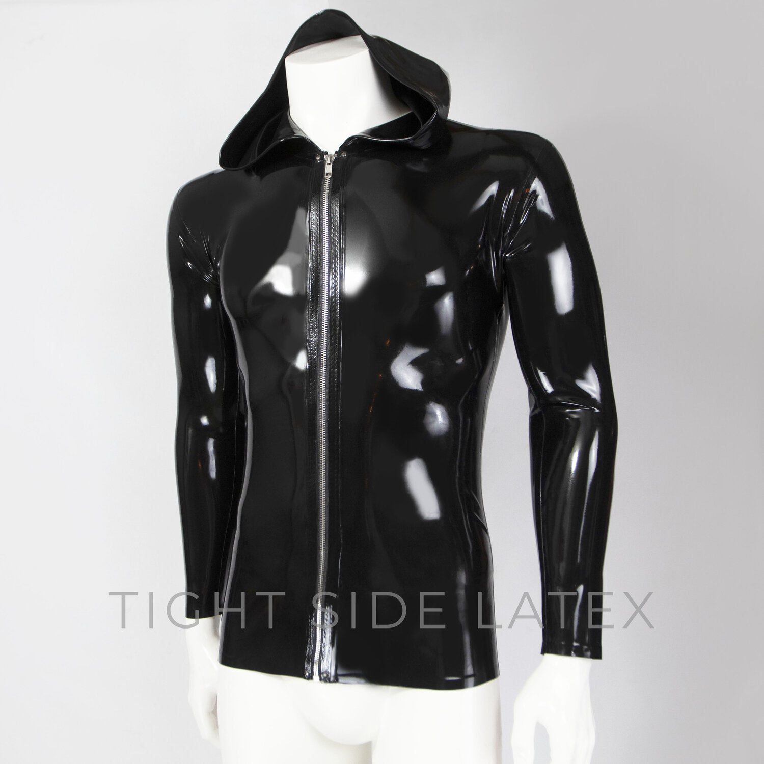 thumbnail image 2 of Latex Hood With Back Zipper – Unisex Adult Mask, 0.4mm, For Parties & Costumes 2 of 12